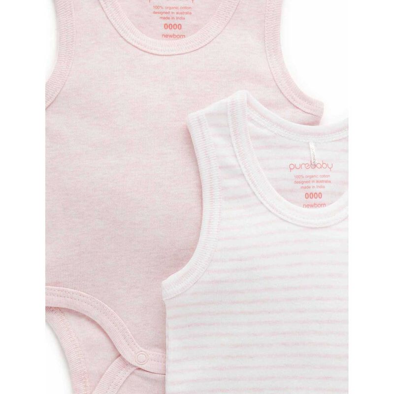 Purebaby Rib Bodysuit 2 Pack image number 3